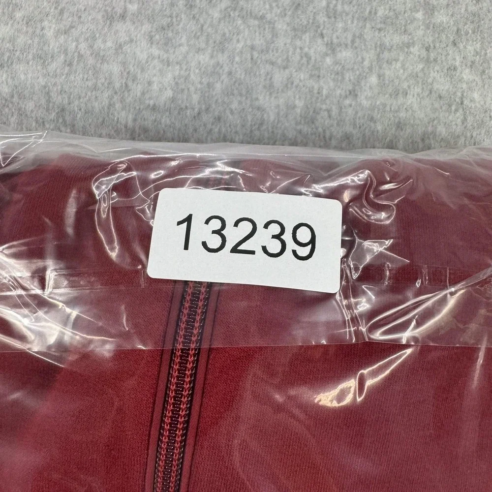BOSS Hugo Boss Sweatshirt Mens Medium Red 1/4 Zip Mock Neck Pullover Jersey